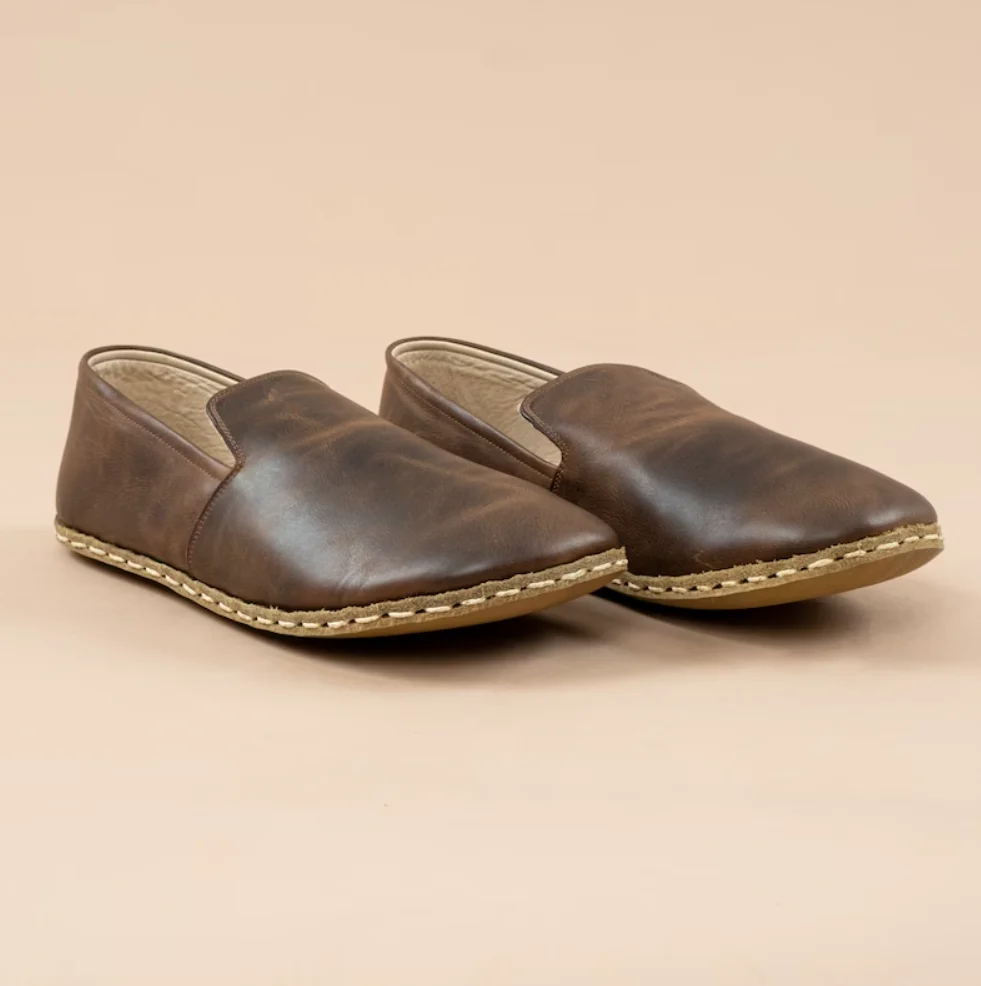 Brown Handmade Turkish Slip On Shoes (2)