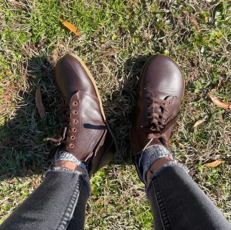 Women Handmade Short Zipper & Laces Boots Zero Drop (1)