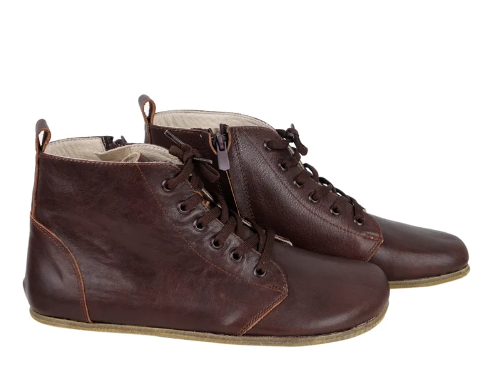 Women Handmade Short Zipper & Laces Boots (3)